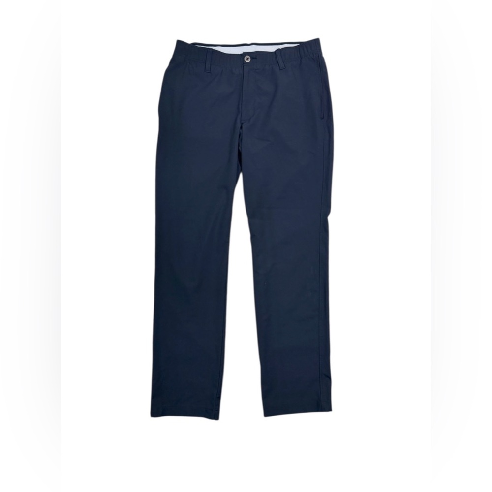 Under Armour Men’s Size 36X32 Navy Blue Flat Front Performance Chino Golf Pants